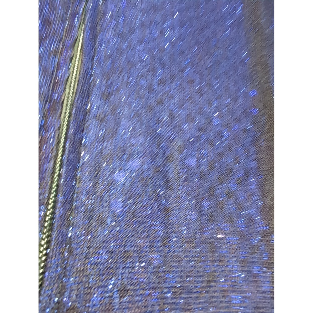 Betsy & Adam Vintage Blue Sequin Gown Rhinestone Strap Formal Dress Size 12 - Picture 11 of 12